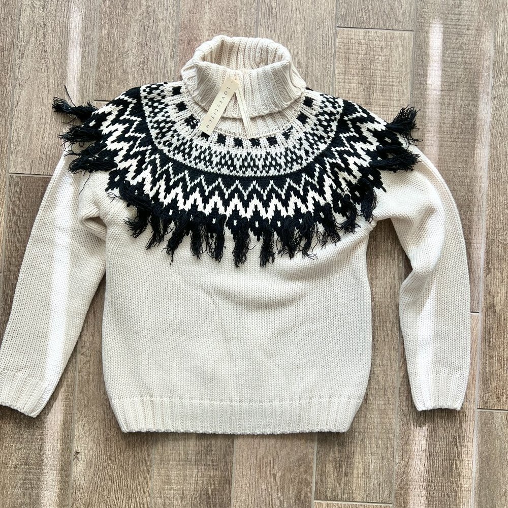 NWT! Lovestitch Aspen Fringe Sweater